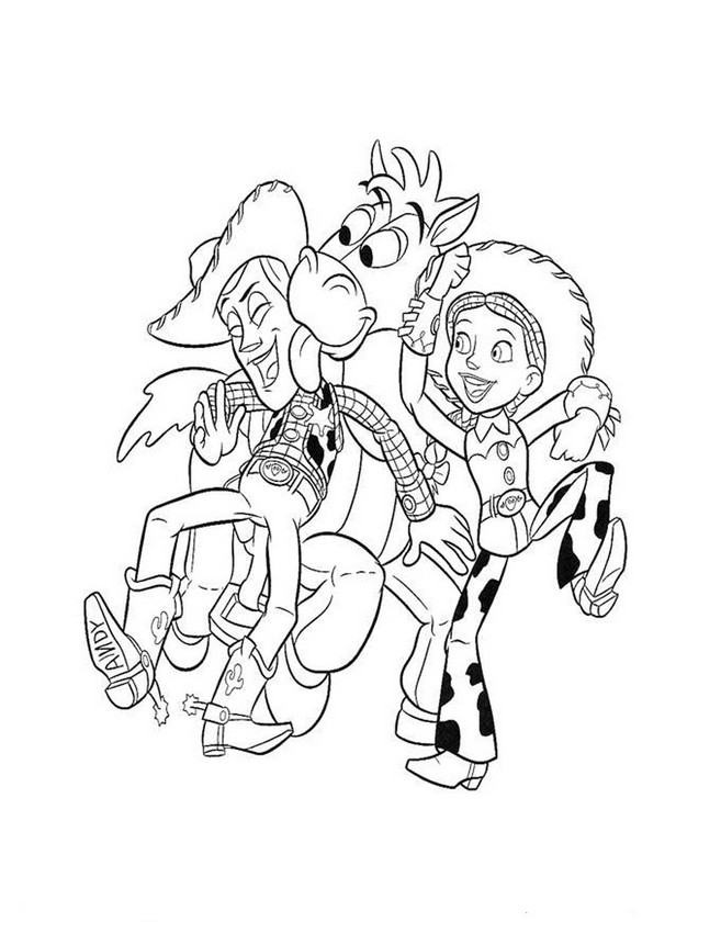 immagine Woody e Jessie con il suo amico cavallo