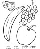Fragola banana mela e uva