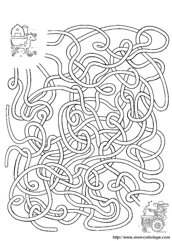 colorare giochi di labirinto disegno labirinto 1