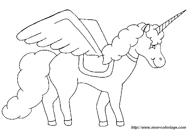 colorare unicorno disegno 3