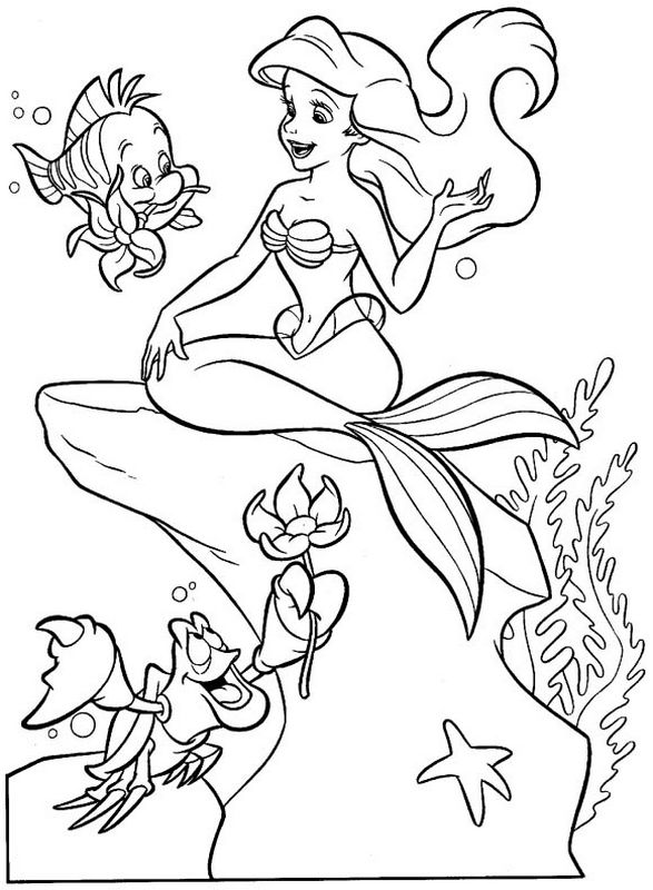 immagine Ariel la sirenetta con i suoi amici