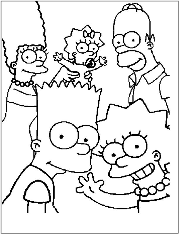immagine La famiglia Simpson da colorare