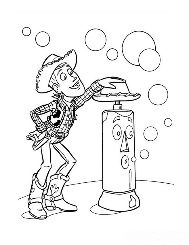 immagine Woody gioca con le bolle di sapone