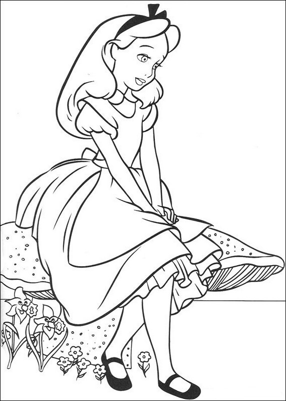 immagine Alice seduto su un fungo