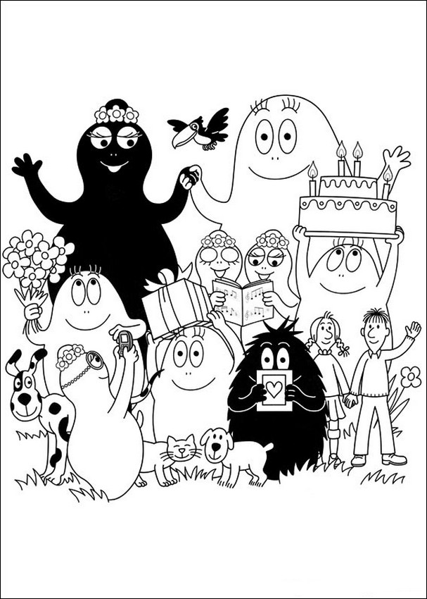 immagine Tutta la famiglia di barbapapa