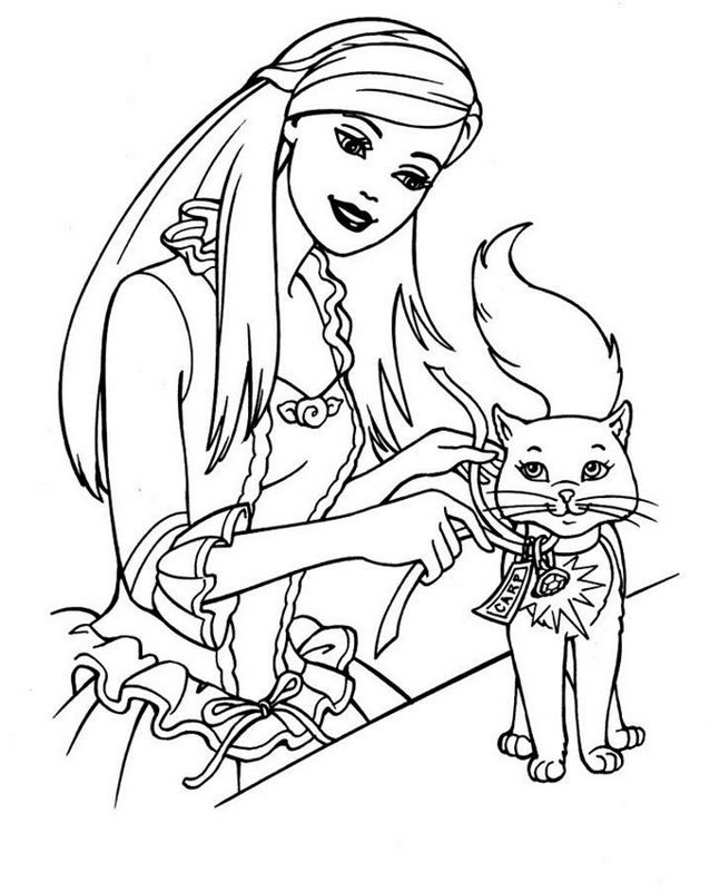 immagine Barbie e il suo gatto piccolo