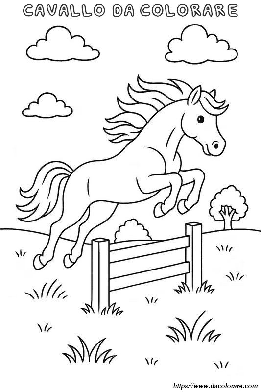 immagine Il cavallo galoppa nel prato