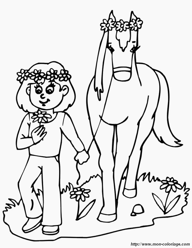 immagine bambina con un cavallo