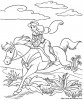 Esmeralda sul suo cavallo