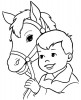 Un ragazzino e un cavallo