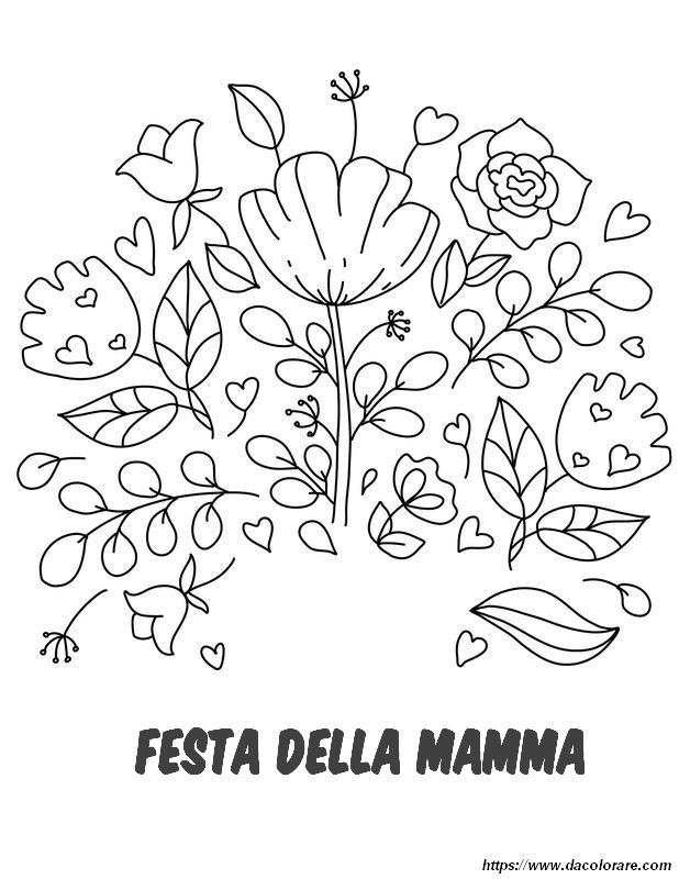 immagine Il perfetto regalo di festa della mamma da colorare