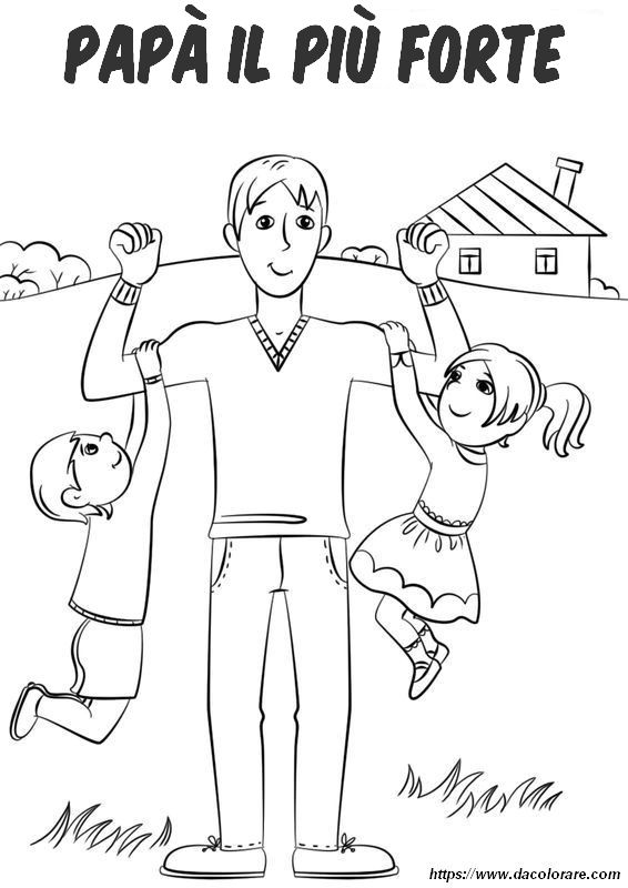 Colorare Festa Del Pap Disegno Mio Padre
