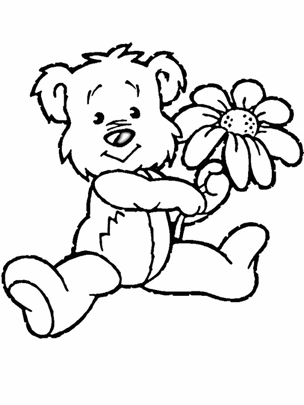 immagine Un orsacchiotto con un fiore