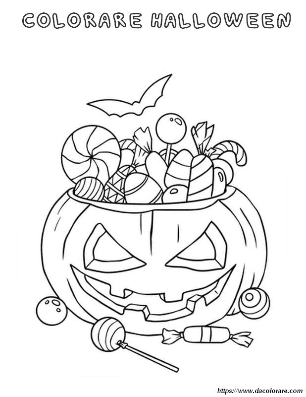 immagine I bambini hanno raccolto un sacco di caramelle per Halloween