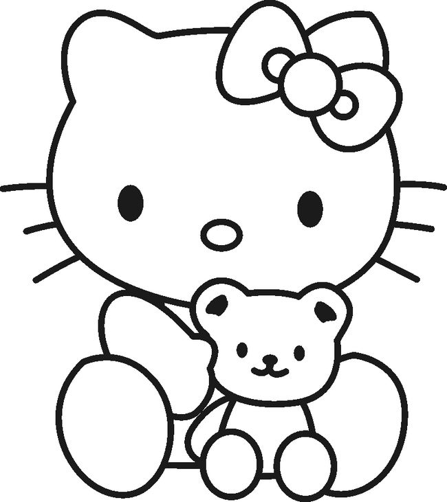 immagine Hello Kitty con il suo peluche