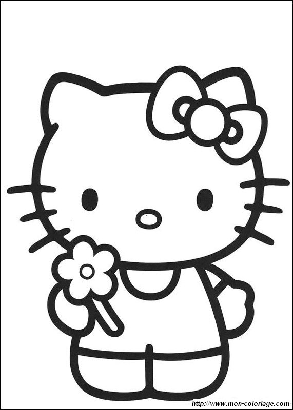 immagine Hello Kitty offre un fiore