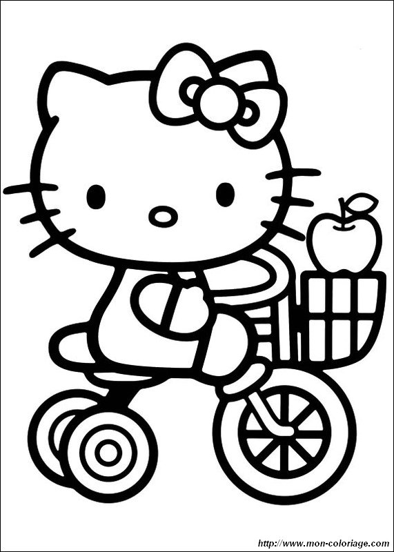 immagine Hello Kitty su un triciclo