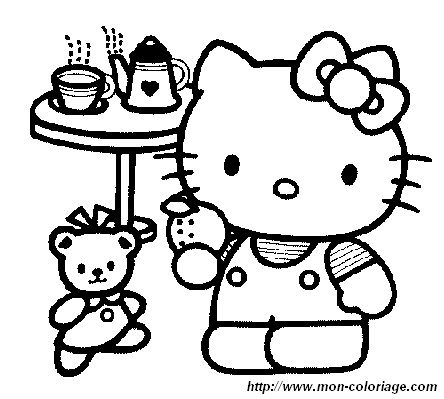 immagine colorare hello kitty