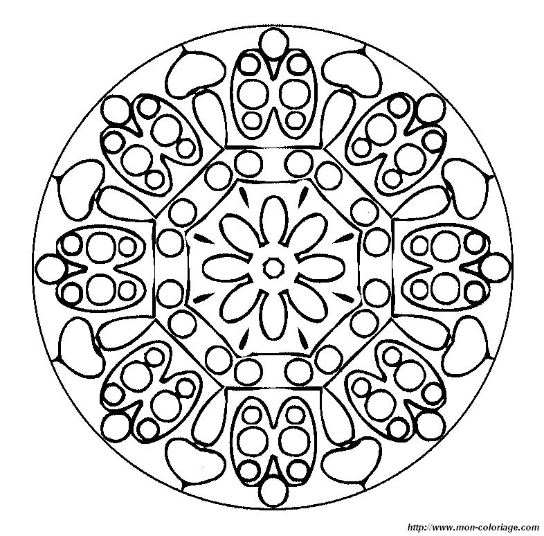 immagine colorare mandalas