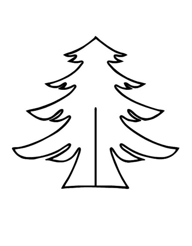 Colorare Disegni Da Ritagliare Disegno Un Grande Albero Di Natale