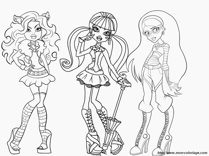 immagine colorare monster high
