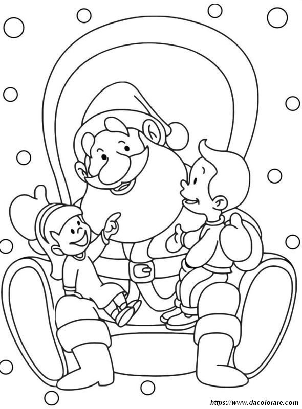 immagine Babbo Natale con due bambini