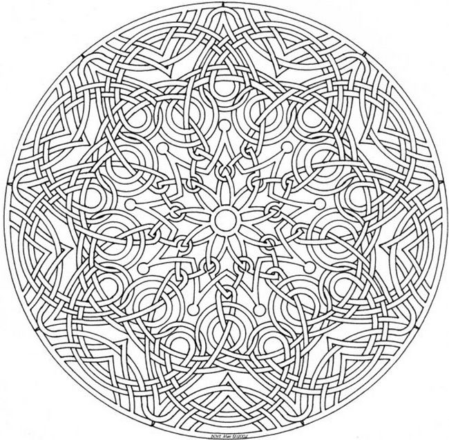 immagine Mandalas difficile da colorare