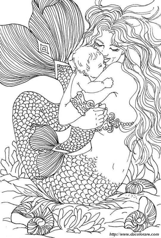 immagine Una sirena e il suo bambino