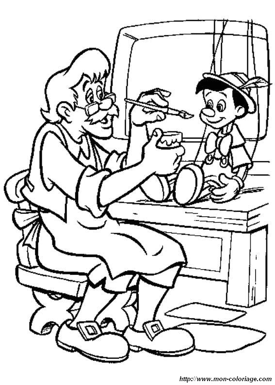 immagine colorare pinocchio