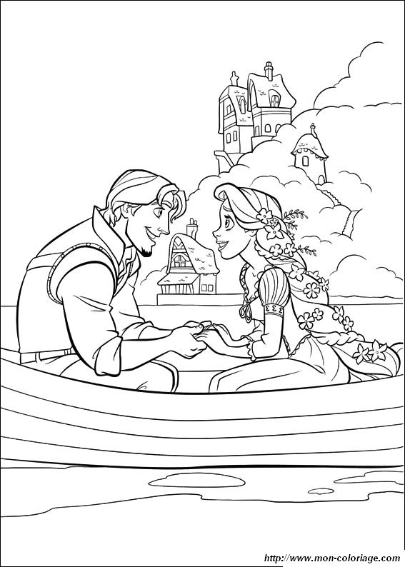 immagine rapunzel colorare