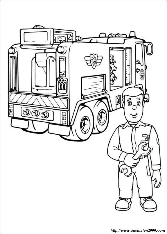 immagine Il meccanico di camion dei pompieri