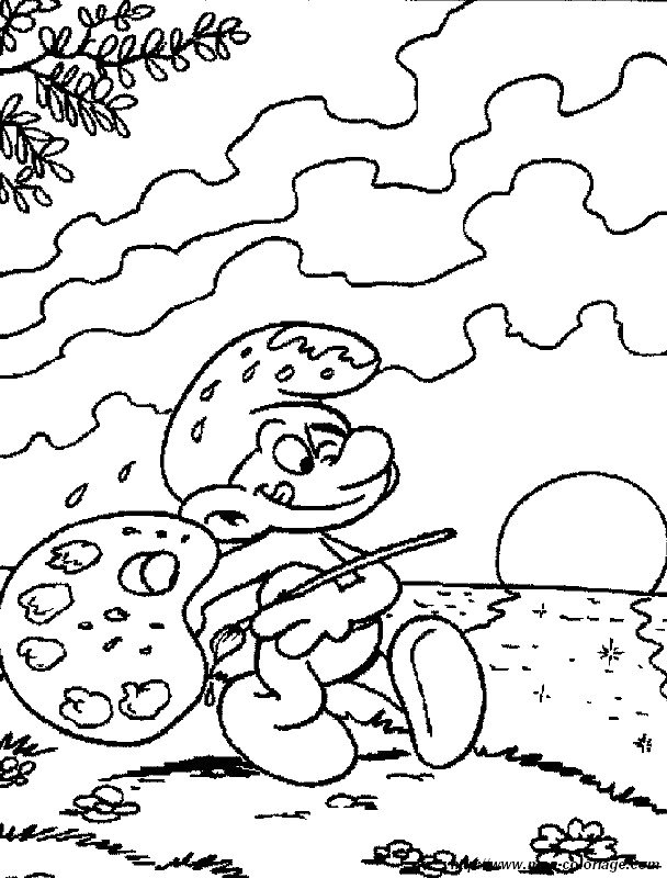 Colorare Puffi Disegno Un Bellissimo Paesaggio Colorare Puffi Disegno Un Bellissimo Paesaggio