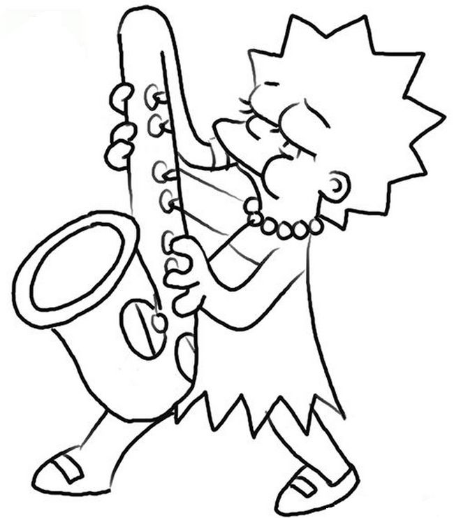 immagine Lisa suona il sassofono