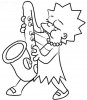 Lisa suona il sassofono