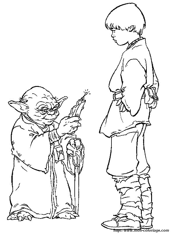 immagine maestro yoda con anakin skywalker