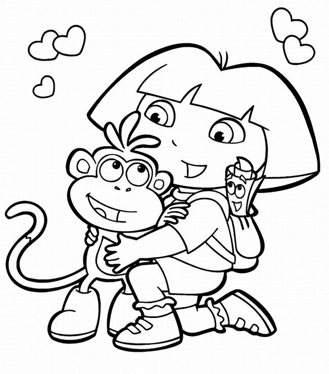 immagine Dora ama il suo amico scimmia